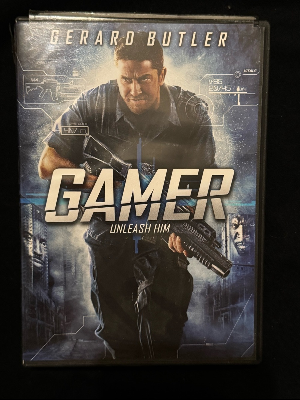 Gamer (Gerard Butler) Movie DVD - Blue Cover